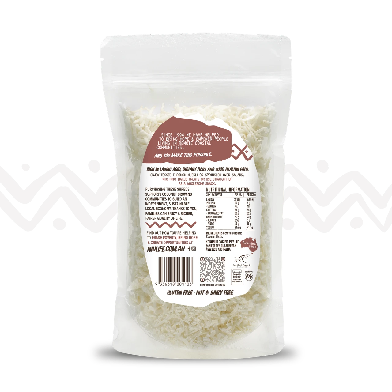 NIULIFE | Shredded Coconut 250g
