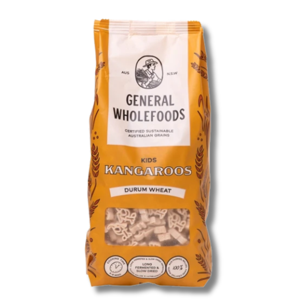General Wholefoods | Durum Wheat Pasta Kids Kangaroos 500g