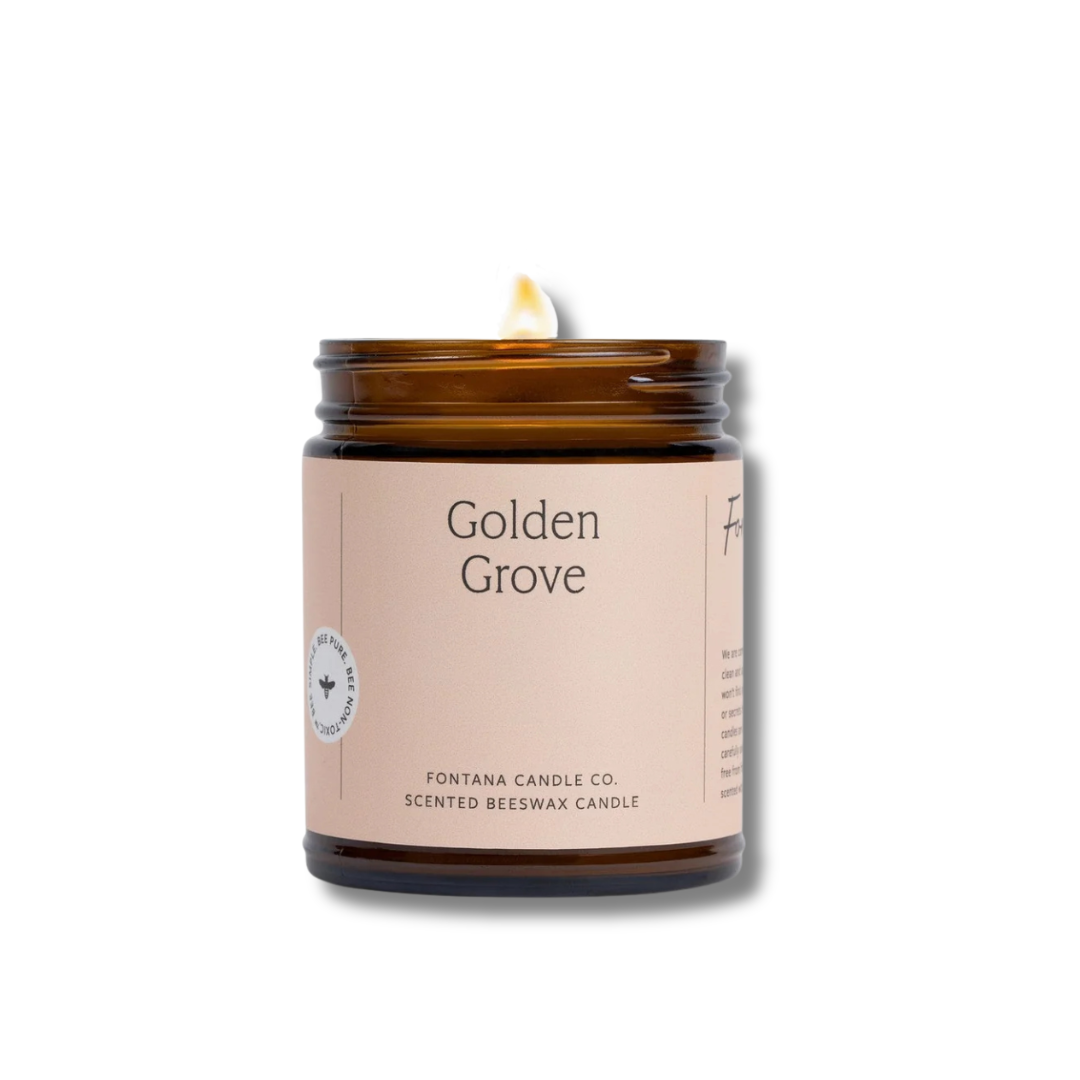 Fontana Candle Co. | Golden Grove | Beeswax Wooden Wick Candle
