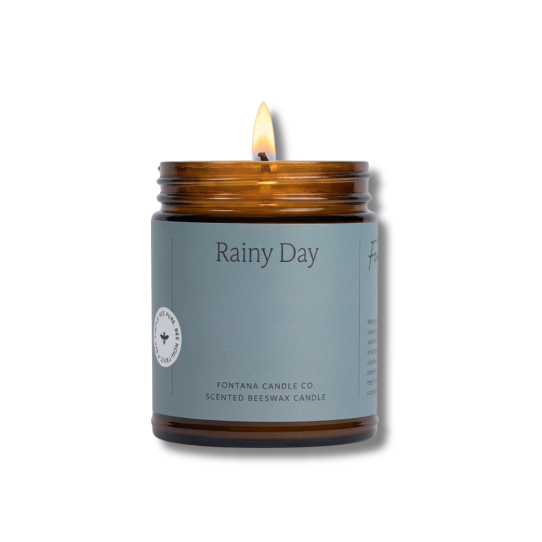 Fontana Candle Co. | Rainy Day | Beeswax Wooden Wick Candle