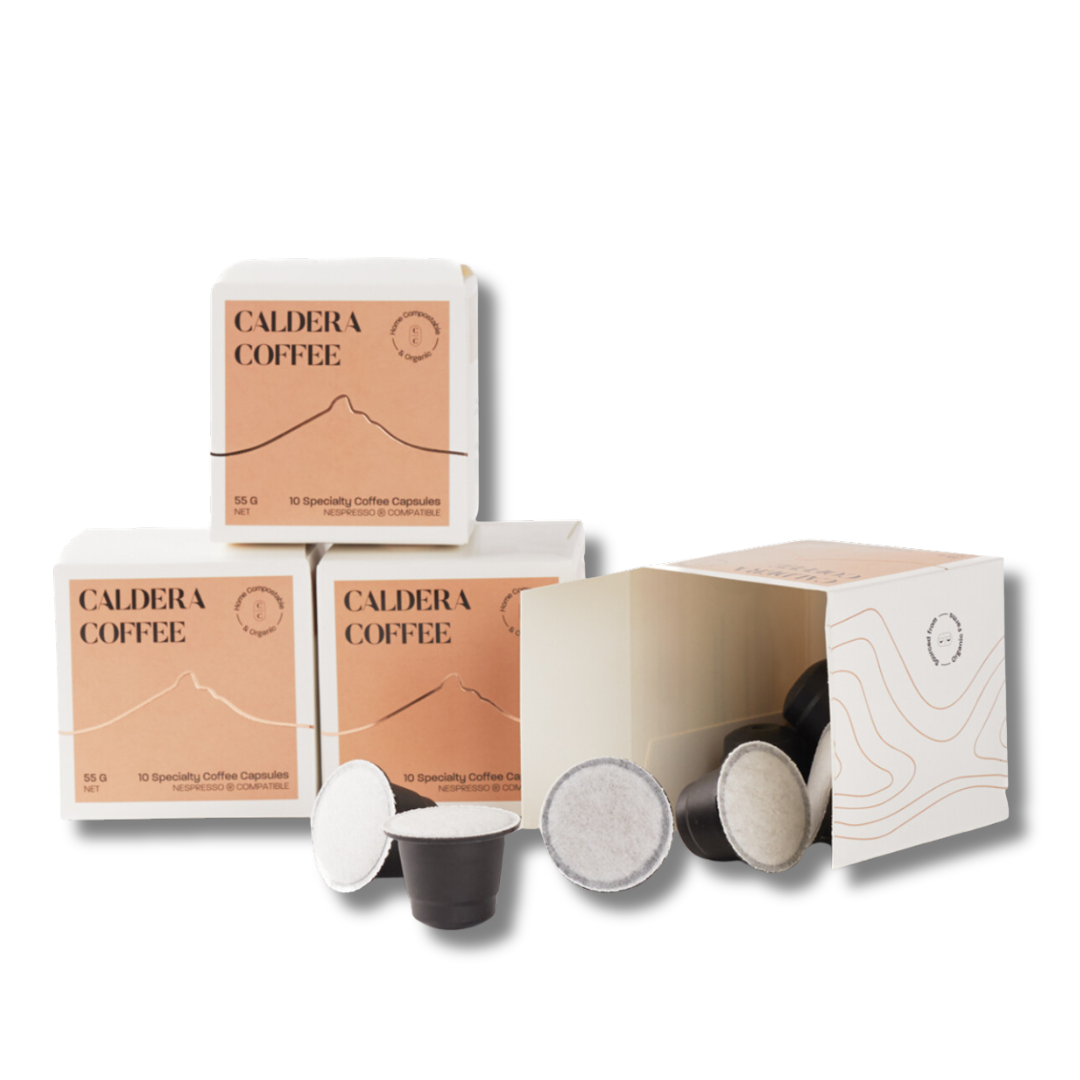 Caldera Coffee | Organic Compostable Coffee Pods (Nespresso Compatible)