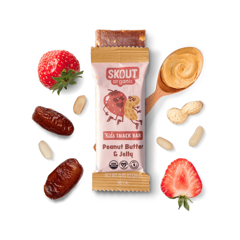 Skout Organic Peanut Butter & Jelly Kids Bar x 6