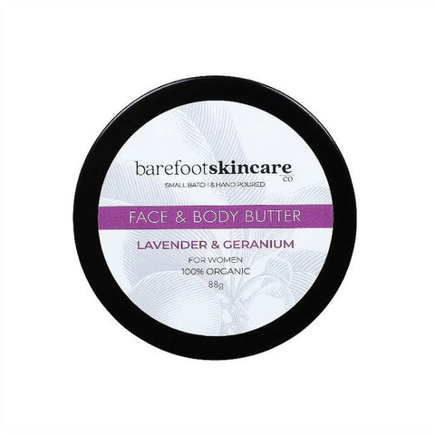 Barefoot Skincare Face & Body Butter Lav & Geranium 88g