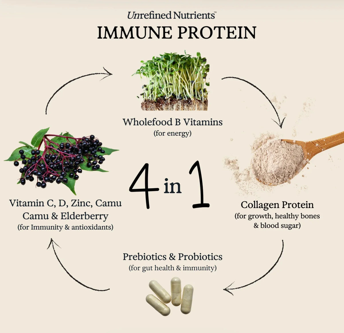 Unrefined Nutrients | Kid's Immune Protein Vanilla Vanguard 330g