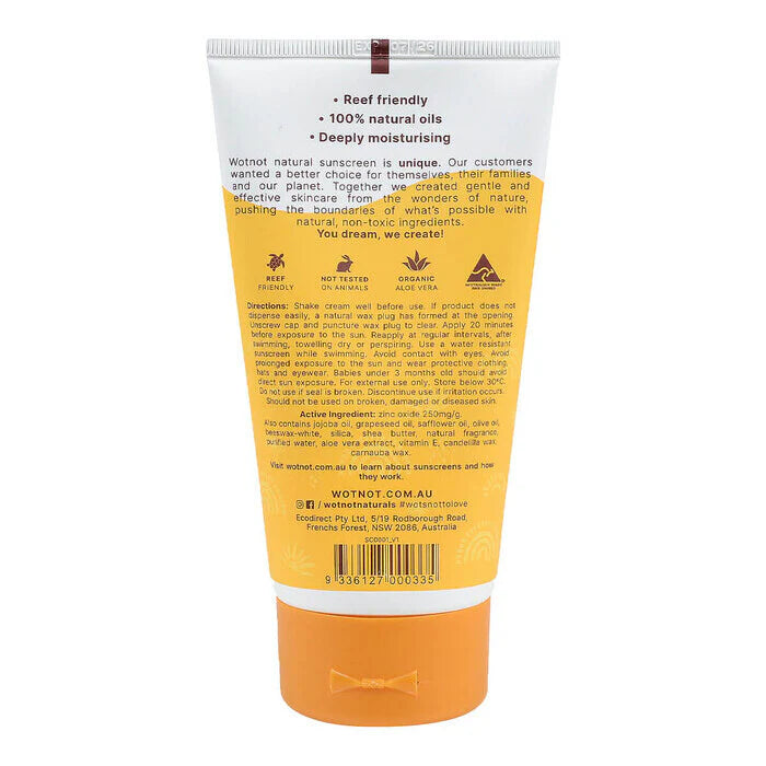 Wotnot | Natural Sunscreen SPF 30 | Suitable For Sensitive Skin 150g