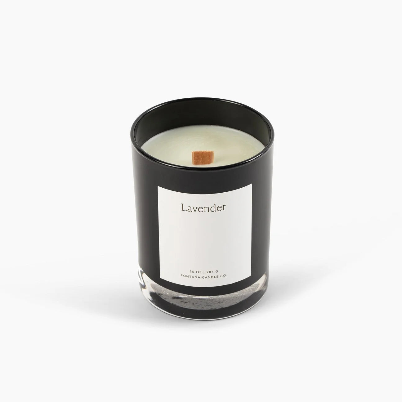 Fontana Candle Co. | Lavender | Beeswax & Essential Oil Noir Black Glass Candle