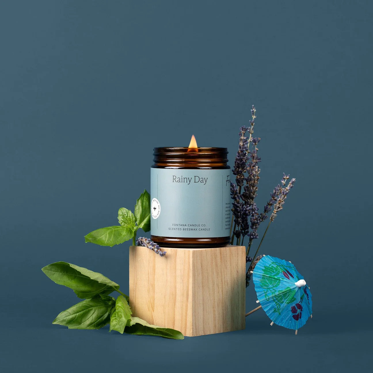 Fontana Candle Co. | Rainy Day | Beeswax Wooden Wick Candle