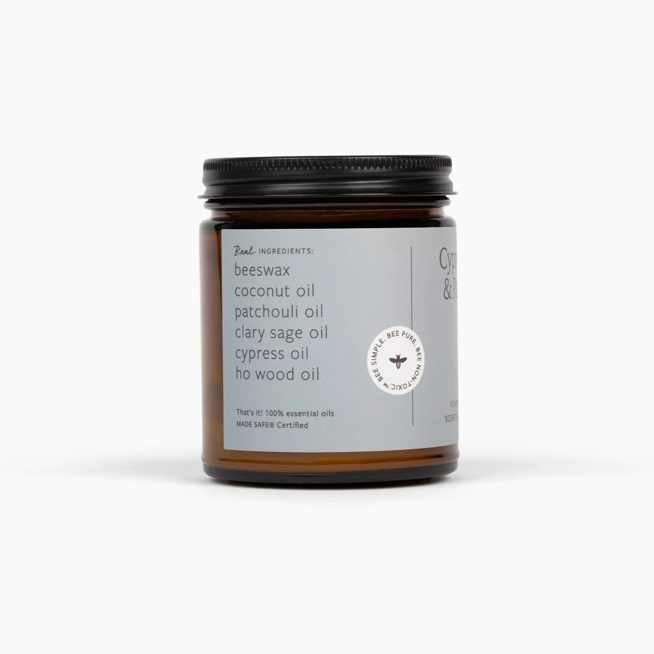 Fontana Candle Co. | Cypress Sage & Patchouli | Beeswax Wooden Wick Candle