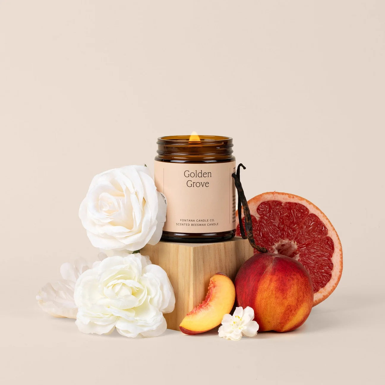 Fontana Candle Co. | Golden Grove | Beeswax Wooden Wick Candle