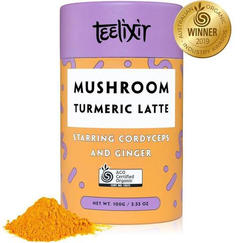 Teelixir Mushroom Turmeric Latte with Cordyceps