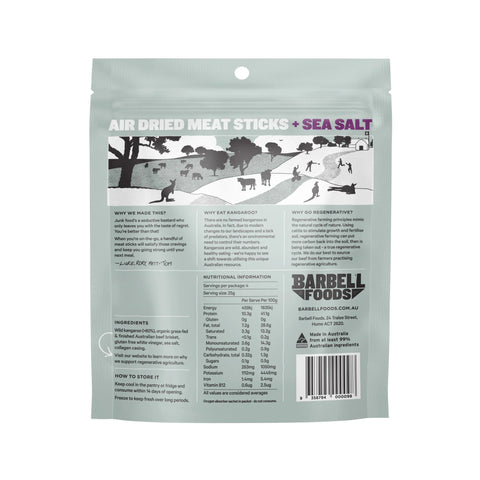 Barbell Foods Sea Salt Mini Meat Sticks 100g