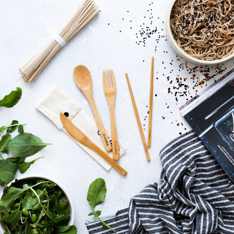 Ever Eco Bamboo Cutlery Set With Chopsticks