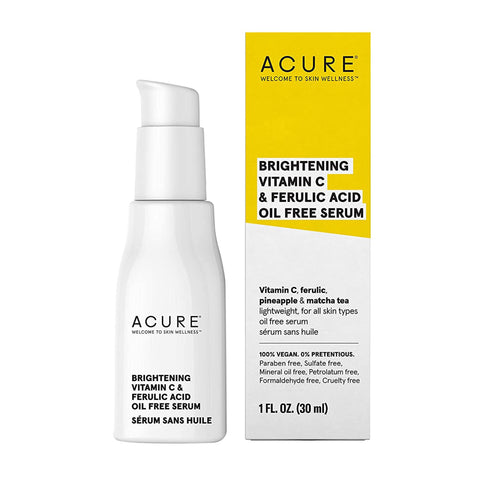 Acure Brightening Vit C & Ferulic Acid Oil Free Serum 30ml