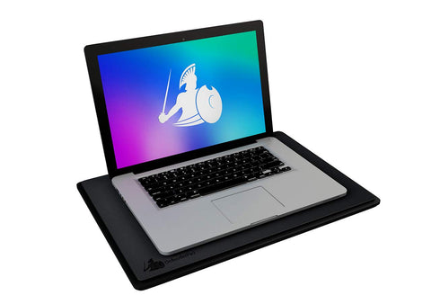 The DefenderPad Laptop Shield - Black & Blue