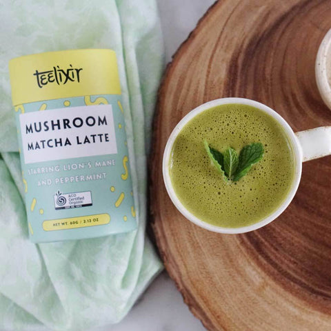 Teelixir Teelixir Organic Mushroom Matcha Latte (Starring Lion's Mane and Peppe ...