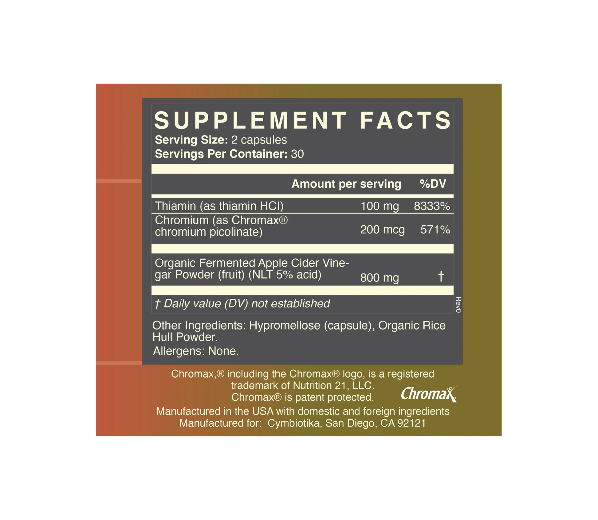 Cymbiotika Apple Cider Vinegar Capsules