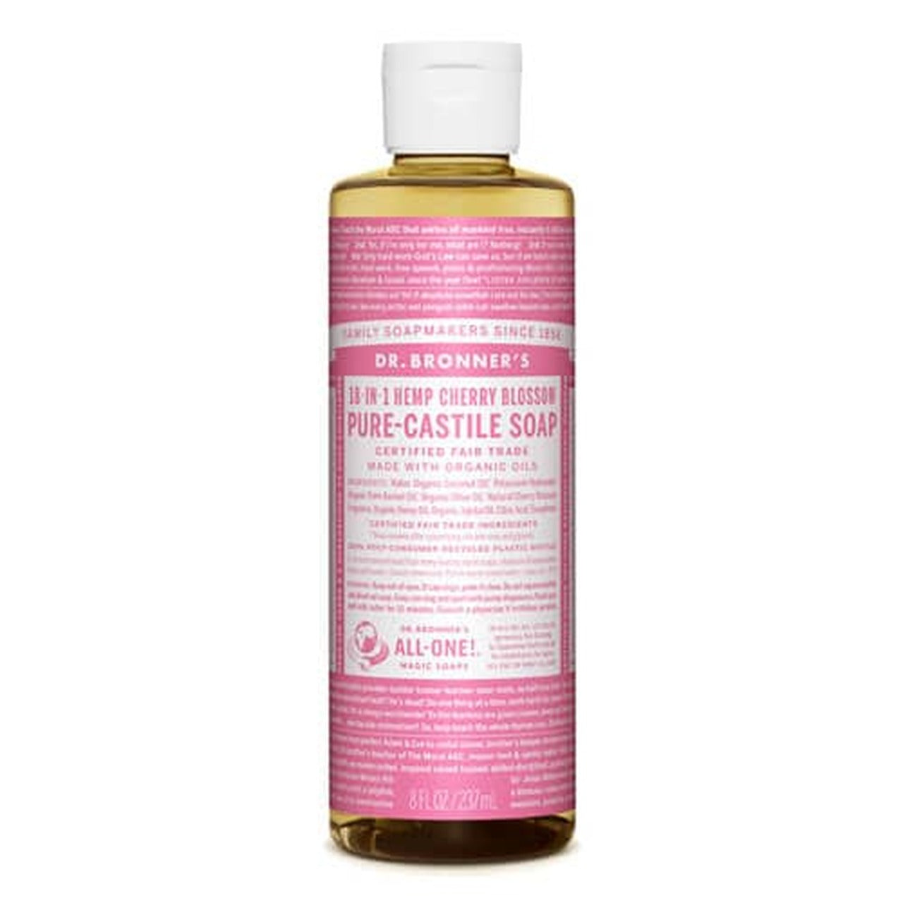 Dr Bronners Pure-Castile Soap Liquid (Hemp 18-in-1) Cherry Blossom
