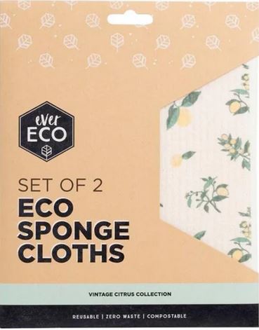 Ever Eco Eco Sponge Cloths Vintage Citrus Collection x 2