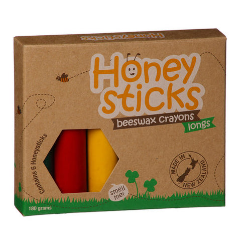 Honeysticks Beeswax Crayons - Longs 6 pack