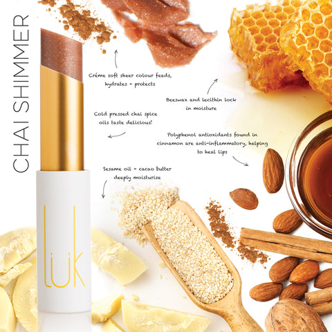 Lük Beautifood Chai Shimmer Natural Lipstick