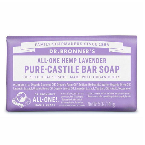 Dr. Bronner's Pure-Castile Soap Bar - Lavender 140g