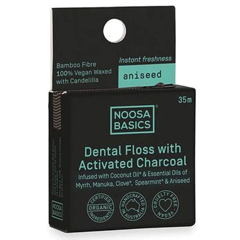 Noosa Basics Dental Floss with Bamboo Charcoal - Aniseed 35m