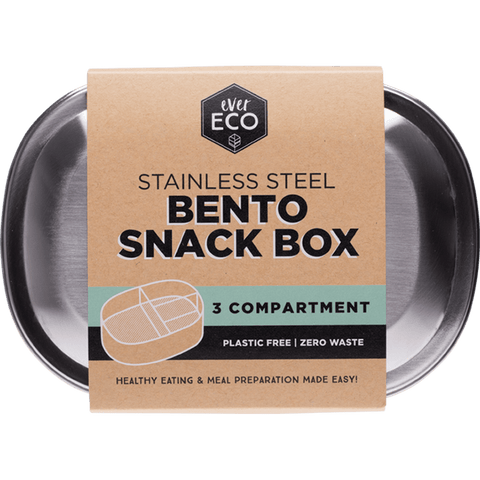 Ever Eco Stainless Steel Bento Snack Box -3 compartments