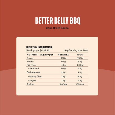 Gevity RX Better Belly Bone Broth BBQ Sauce 375ml