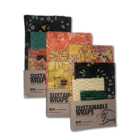 Sustainable Beeswax Wraps - 4 Sizes