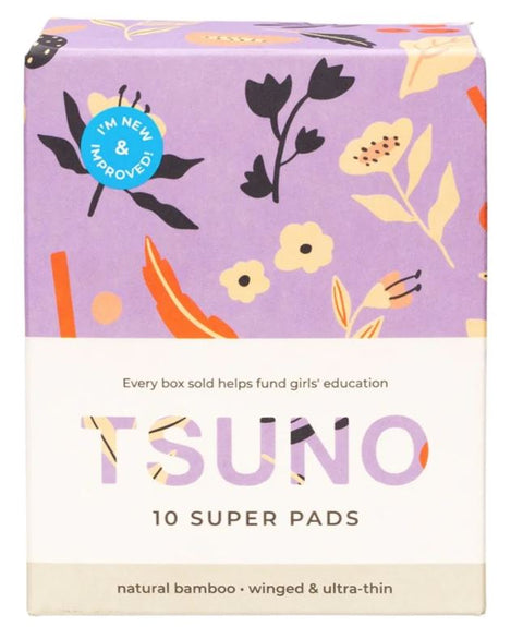 TSUNO Natural Bamboo Pads Super (Winged & Ultra-Thin)