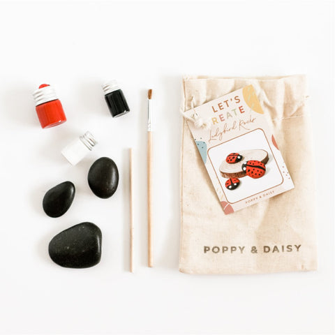 Poppy and Daisy Ladybird Rocks Mini Eco Bags