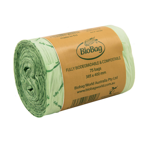 BioBag World Australia 8L Roll of Waste Bags - 75 Bags