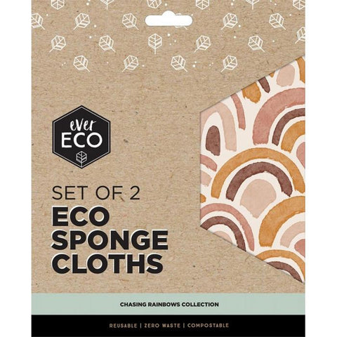 Ever Eco Sponge Cloths - Chasing Rainbow x 2