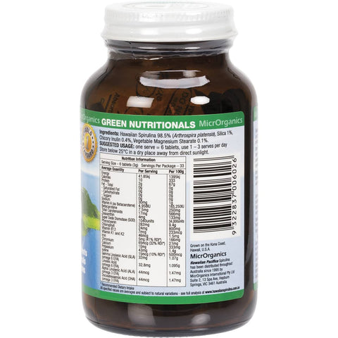 Green Nutritionals Hawaiian Pacifica Spirulina Tablets