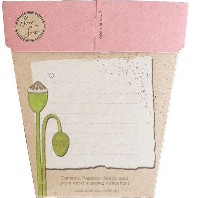 SOW 'N SOW Gift of Seeds Poppy