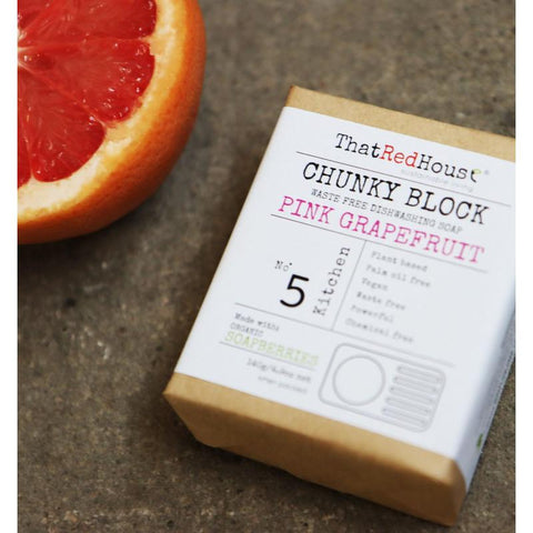 THAT RED HOUSE Chunky Block Dishwashing Soap Pink Grapefruit 140g